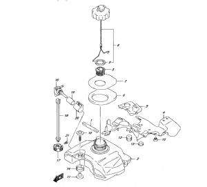 Suzuki Fuel Cock Assembly DF4A,DF5A DF6A 66100-97L00-000 (click for enlarged image)